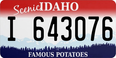 ID license plate I643076