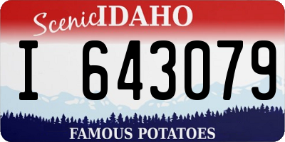 ID license plate I643079
