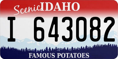 ID license plate I643082