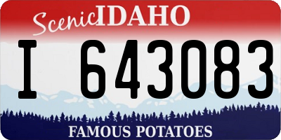 ID license plate I643083