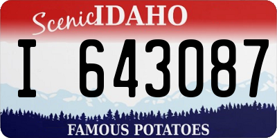 ID license plate I643087