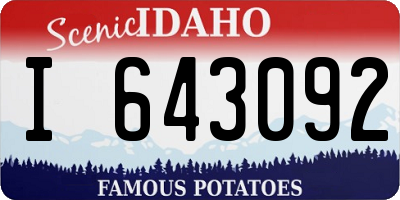ID license plate I643092