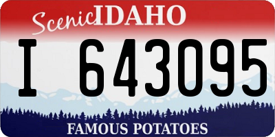ID license plate I643095