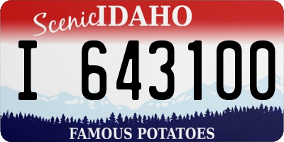 ID license plate I643100