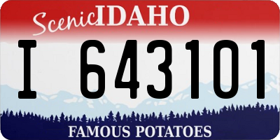 ID license plate I643101