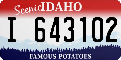 ID license plate I643102