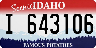 ID license plate I643106