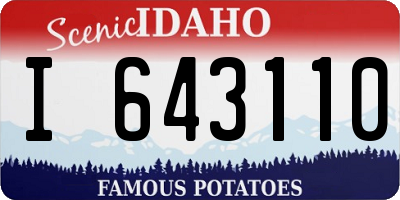 ID license plate I643110