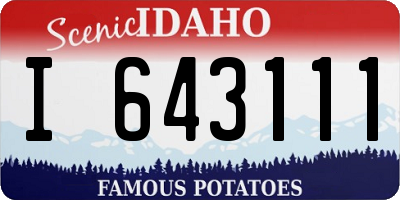 ID license plate I643111