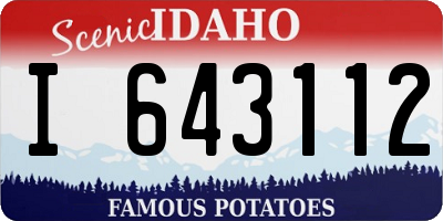 ID license plate I643112