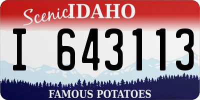 ID license plate I643113