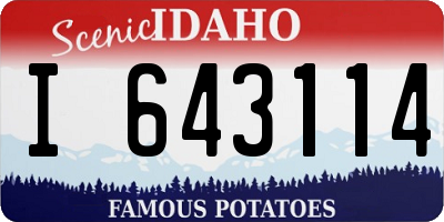 ID license plate I643114
