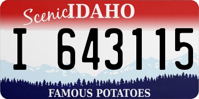 ID license plate I643115