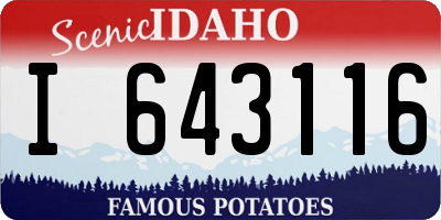 ID license plate I643116