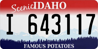 ID license plate I643117
