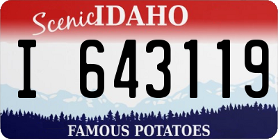 ID license plate I643119