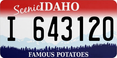 ID license plate I643120