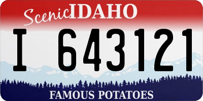 ID license plate I643121