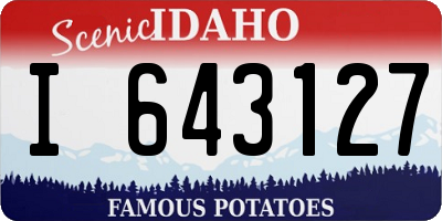 ID license plate I643127