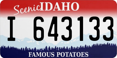 ID license plate I643133