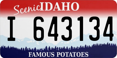 ID license plate I643134