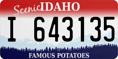 ID license plate I643135
