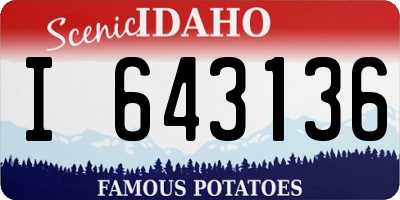 ID license plate I643136