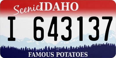 ID license plate I643137