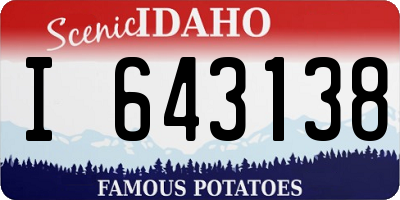 ID license plate I643138