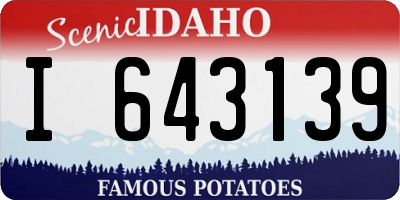 ID license plate I643139