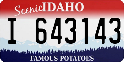 ID license plate I643143