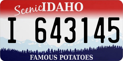ID license plate I643145