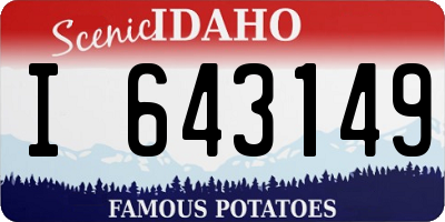 ID license plate I643149