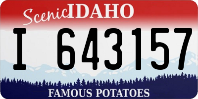 ID license plate I643157