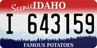 ID license plate I643159