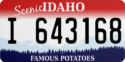 ID license plate I643168