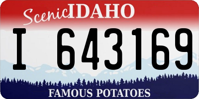 ID license plate I643169