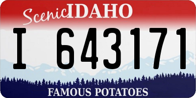 ID license plate I643171