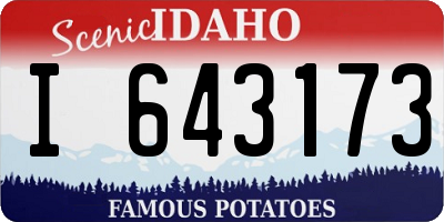 ID license plate I643173