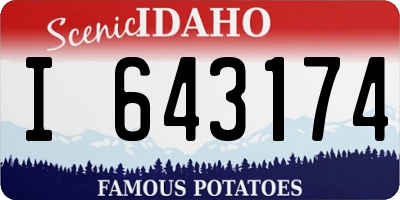 ID license plate I643174