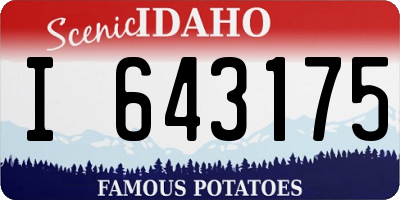 ID license plate I643175