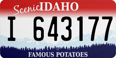 ID license plate I643177