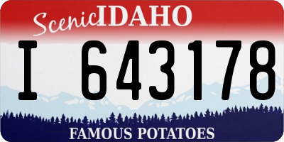ID license plate I643178