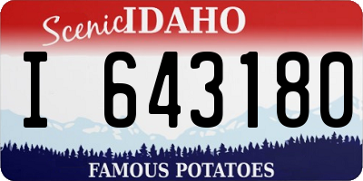 ID license plate I643180