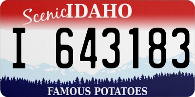ID license plate I643183