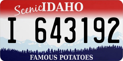 ID license plate I643192