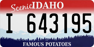 ID license plate I643195