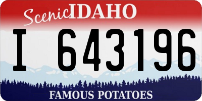ID license plate I643196