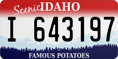 ID license plate I643197