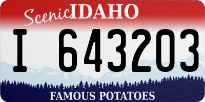 ID license plate I643203